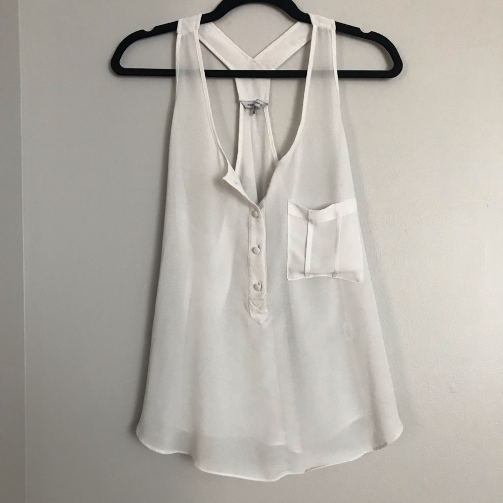 SOLD ❌ Sheer Buttoned Tank Top